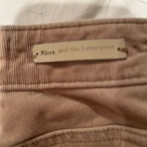 Anthropologie Light Khaki Corduroy Skinny
